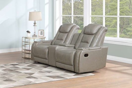 New Classic Furniture - Breckenridge Console Loveseat W/ Dual Recliners-Lt Gray - L3183-25-LGY veiw 2