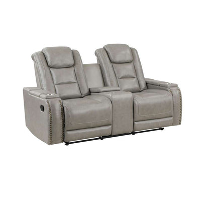 New Classic Furniture - Breckenridge Console Loveseat W/ Dual Recliners-Lt Gray - L3183-25-LGY veiw 3