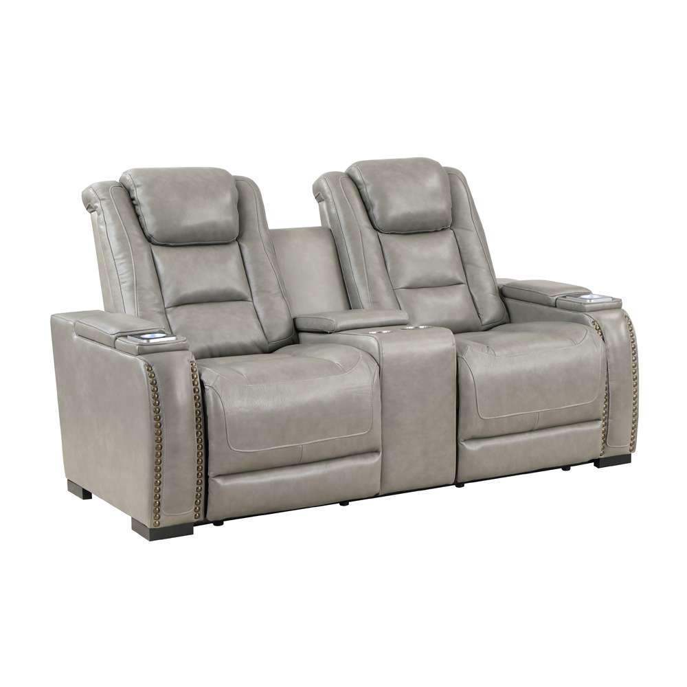 New Classic Furniture - Breckenridge Console Loveseat W/ Pwr Fr & Hr-Lt Gray - L3183-25P2-LGY veiw 3