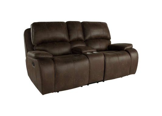 New Classic Furniture - Brookings Dual Recliner Console Loveseat-Brown - U093-25-BRN veiw 1