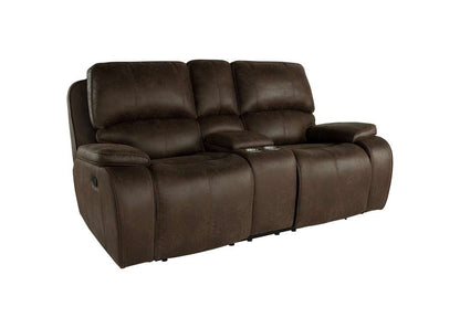 New Classic Furniture - Brookings Dual Recliner Console Loveseat-Brown - U093-25-BRN veiw 2