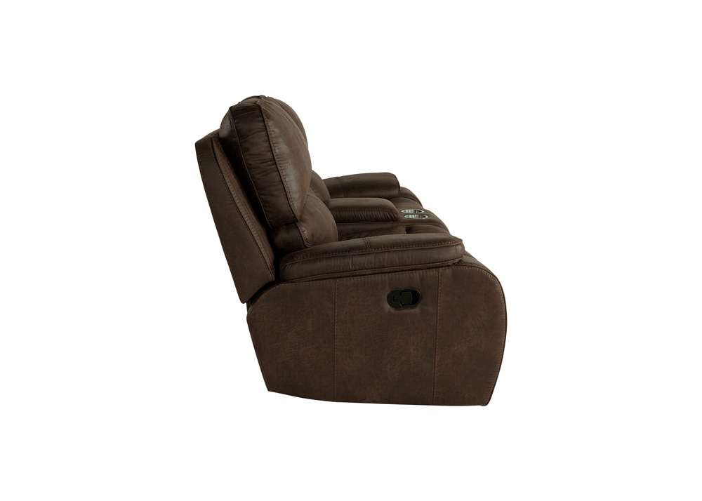 New Classic Furniture - Brookings Dual Recliner Console Loveseat-Brown - U093-25-BRN veiw 4
