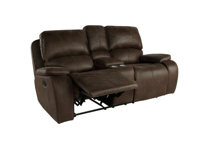 New Classic Furniture - Brookings Dual Recliner Console Loveseat-Brown - U093-25-BRN veiw 5