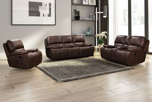 New Classic Furniture - Brookings Dual Recliner Sofa-Brown - U093-30-BRN veiw 2