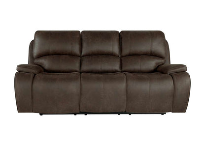 New Classic Furniture - Brookings Dual Recliner Sofa With Power Headrest And Footrest-Brown - U093-30P2-BRN veiw 2