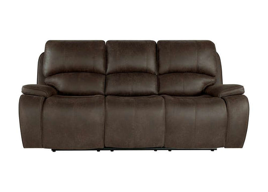 New Classic Furniture - Brookings Dual Recliner Sofa With Power Headrest And Footrest-Brown - U093-30P2-BRN veiw 2