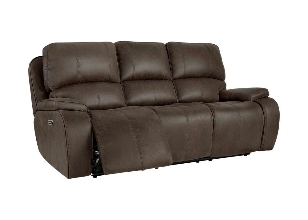 New Classic Furniture - Brookings Dual Recliner Sofa With Power Headrest And Footrest-Brown - U093-30P2-BRN veiw 4