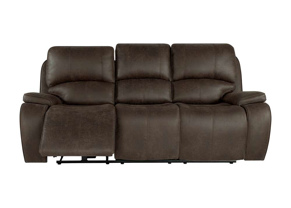 New Classic Furniture - Brookings Dual Recliner Sofa With Power Headrest And Footrest-Brown - U093-30P2-BRN veiw 5