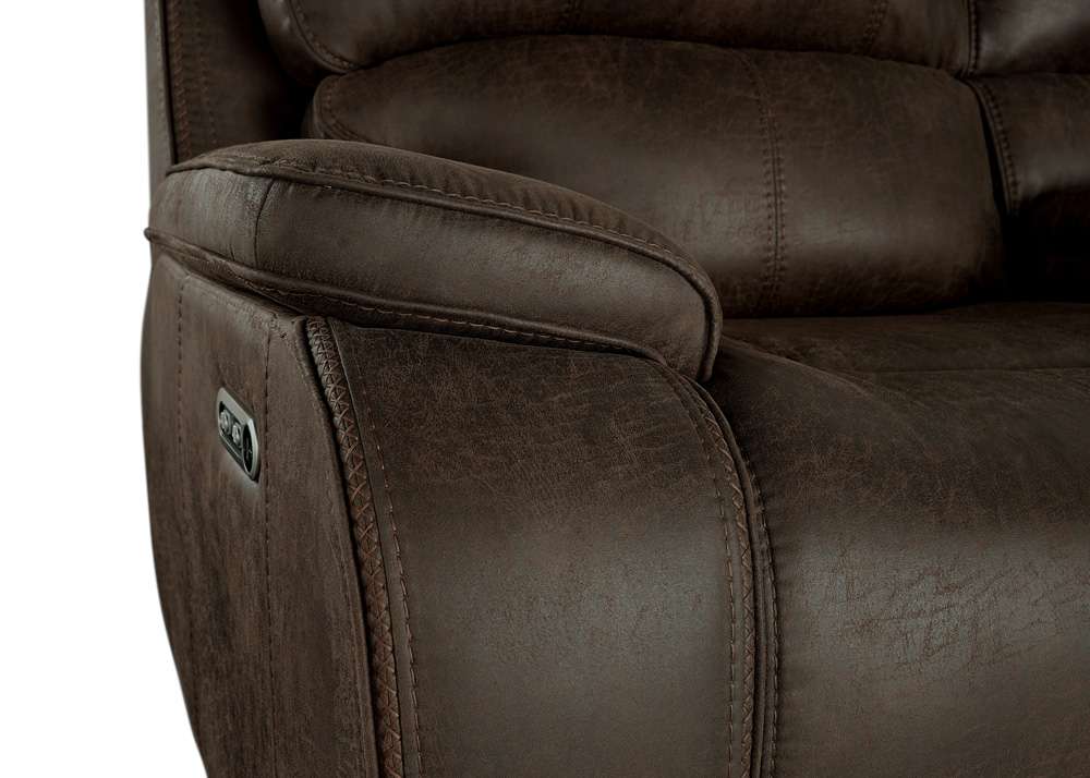 New Classic Furniture - Brookings Dual Recliner Sofa With Power Headrest And Footrest-Brown - U093-30P2-BRN veiw 6
