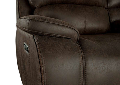 New Classic Furniture - Brookings Dual Recliner Sofa With Power Headrest And Footrest-Brown - U093-30P2-BRN veiw 6