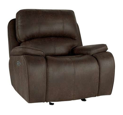New Classic Furniture - Brookings Glider Recliner W/Power Headrest & Footrest-Brown - U093-13P2-BRN veiw 1