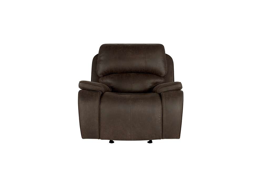 New Classic Furniture - Brookings Glider Recliner W/Power Headrest & Footrest-Brown - U093-13P2-BRN veiw 2