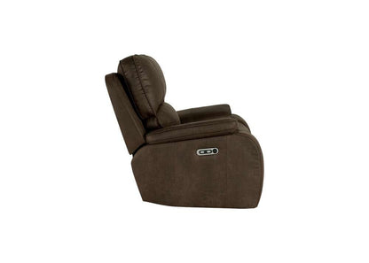 New Classic Furniture - Brookings Glider Recliner W/Power Headrest & Footrest-Brown - U093-13P2-BRN veiw 3