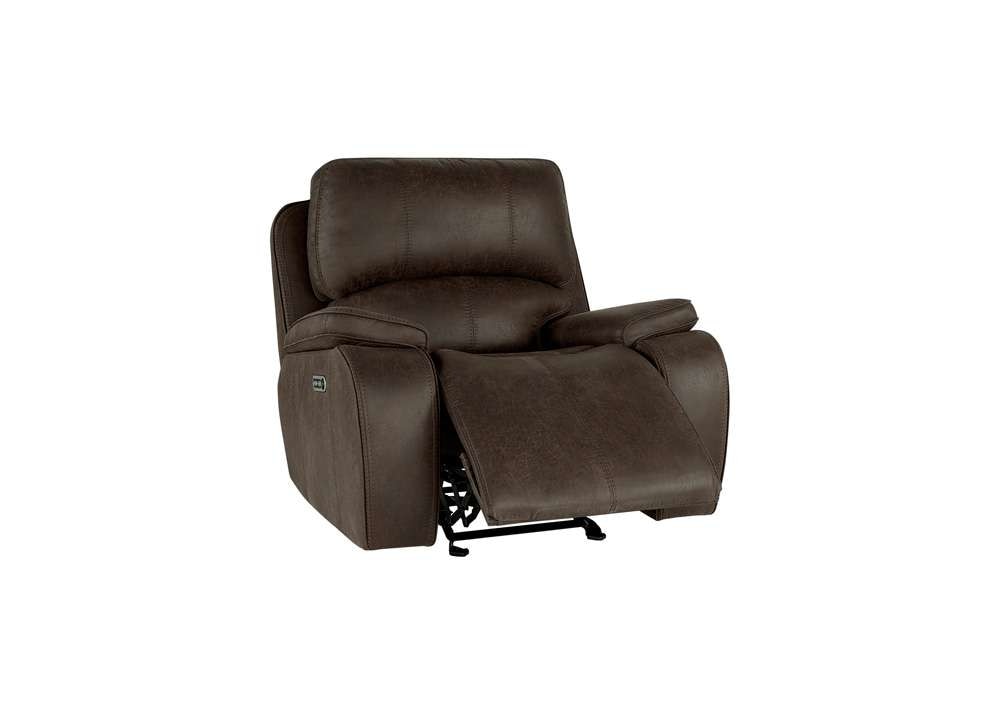 New Classic Furniture - Brookings Glider Recliner W/Power Headrest & Footrest-Brown - U093-13P2-BRN veiw 4