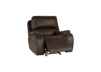 New Classic Furniture - Brookings Glider Recliner W/Power Headrest & Footrest-Brown - U093-13P2-BRN veiw 4
