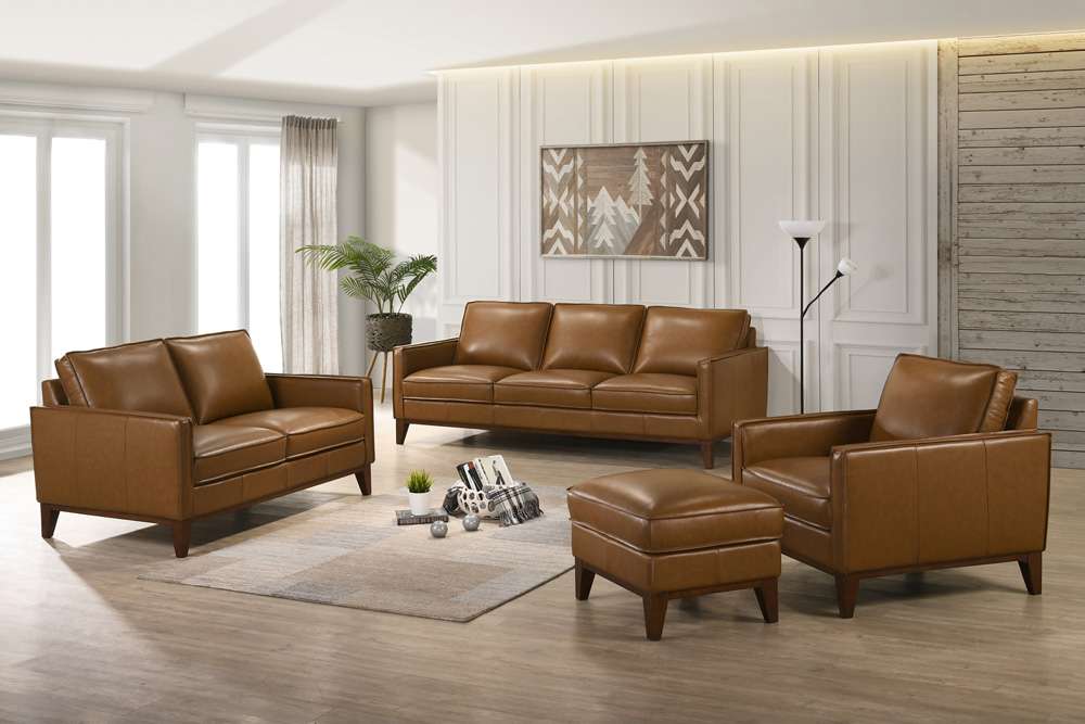 New Classic Furniture - Caspar Sofa-Caramel - L1213-30-CBW veiw 2