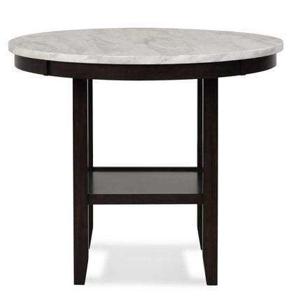 New Classic Furniture - Celeste 42in Round Counter Table-Espresso/Faux Marble - D400-12 veiw 1