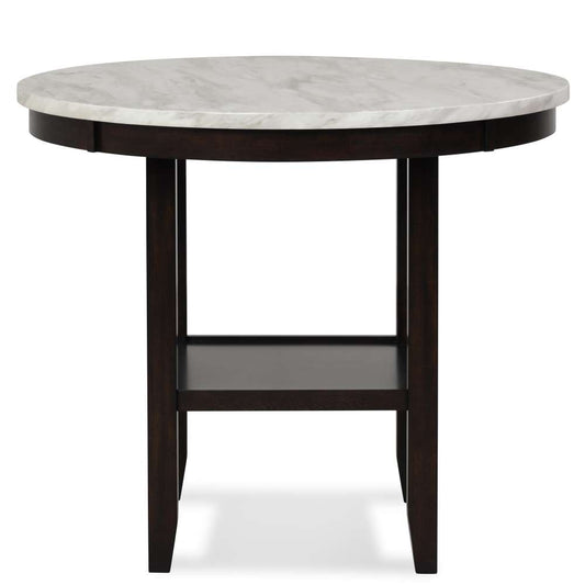 New Classic Furniture - Celeste 42in Round Counter Table-Espresso/Faux Marble - D400-12 veiw 1