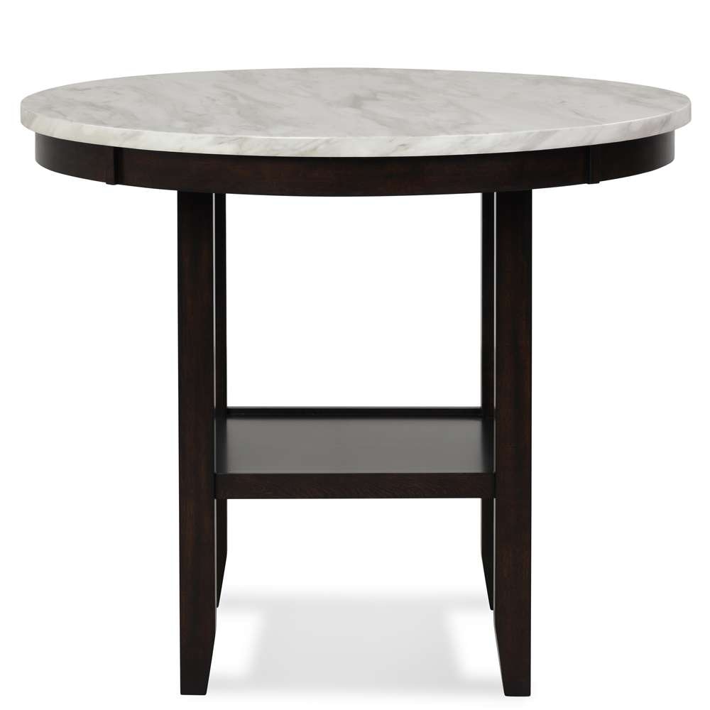 New Classic Furniture - Celeste 42in Round Counter Table-Espresso/Faux Marble - D400-12 veiw 6