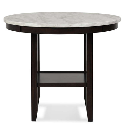 New Classic Furniture - Celeste 42in Round Counter Table-Espresso/Faux Marble - D400-12 veiw 6