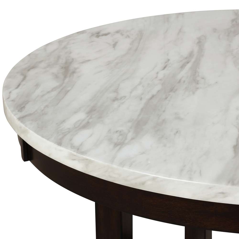 New Classic Furniture - Celeste 42in Round Counter Table-Espresso/Faux Marble - D400-12 veiw 7