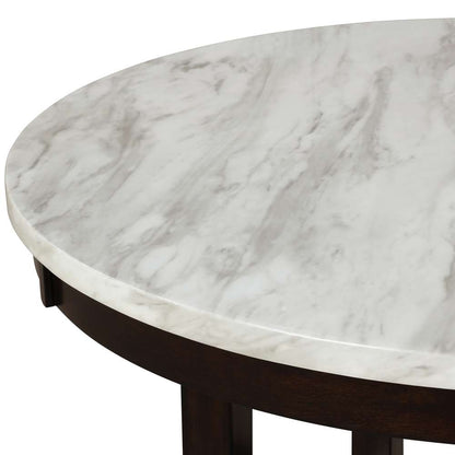 New Classic Furniture - Celeste 42in Round Counter Table-Espresso/Faux Marble - D400-12 veiw 7