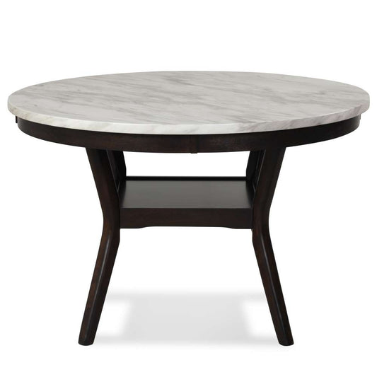 New Classic Furniture - Celeste 48in Round Dining Table-Espresso/Faux Marble - D400-11 veiw 1