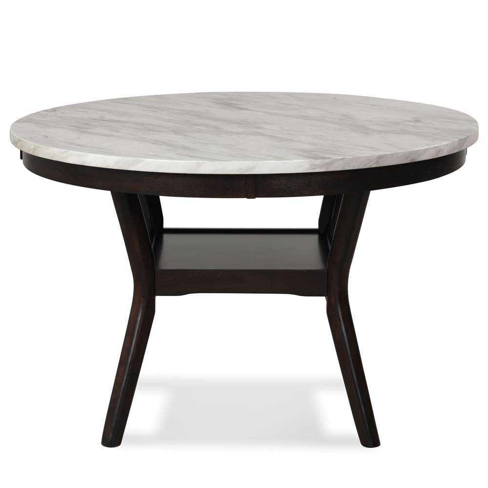 New Classic Furniture - Celeste 48in Round Dining Table-Espresso/Faux Marble - D400-11 veiw 6