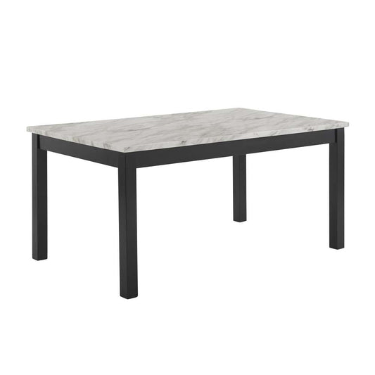 New Classic Furniture - Celeste 64in Dining Table-Espresso/Faux Marble - D400-10 veiw 1