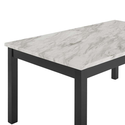 New Classic Furniture - Celeste 64in Dining Table-Espresso/Faux Marble - D400-10 veiw 4