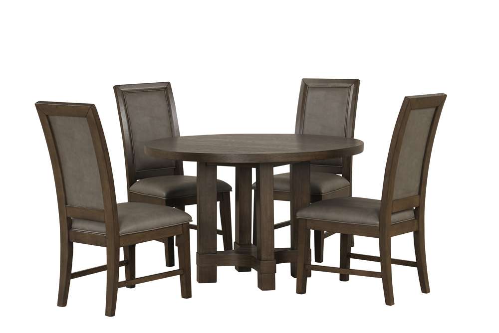 New Classic Furniture - Cityscape Round Dining Table-Walnut - D4212-11 veiw 6