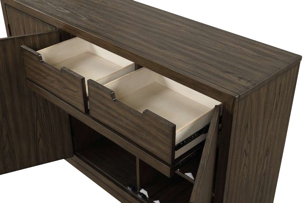 New Classic Furniture - Cityscape Server-Walnut - D4212-30 veiw 6