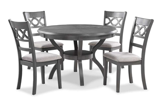 New Classic Furniture - Cori Round Dining 5 Pc Set-Gray - D1719-50S-GRY view 1