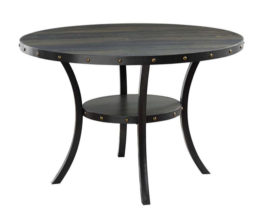 New Classic Furniture - Crispin 48in Round Dining Table-Smoke - D162-DT-SMK veiw 1