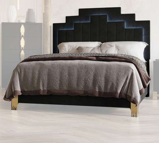 New Classic Furniture - Empire 50in Queen Bed-Black - 00-2034-300 veiw 1