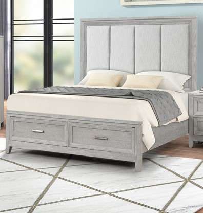 New Classic Furniture - Fiona 50in Queen Bed-Gray - 00-2442-300 veiw 2