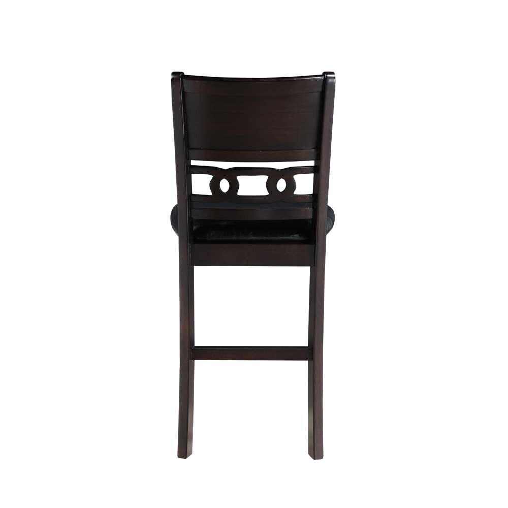 New Classic Furniture - Gia 5Pc 42in Square Counter Table & 4 Chairs-Ebony - D1701-542-EBY view 2