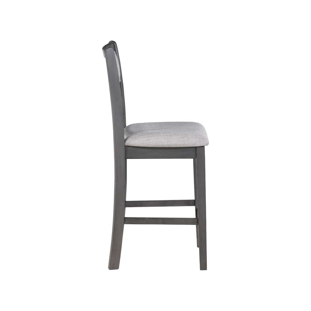 New Classic Furniture - Gia 5Pc 42in Square Counter Table & 4 Chairs-Gray - D1701-542-GRY view 10