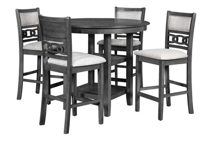 New Classic Furniture - Gia Round Counter Dining 5 Pc Set - Gray - D1701-52S-GRY view 1