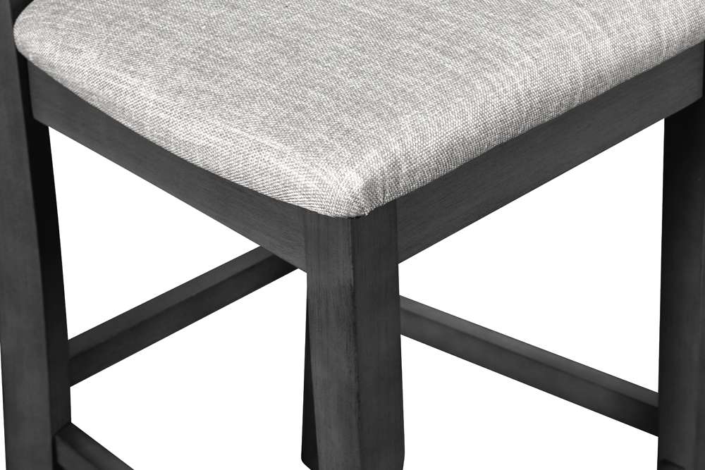 New Classic Furniture - Gia Round Counter Dining 5 Pc Set - Gray - D1701-52S-GRY view 2
