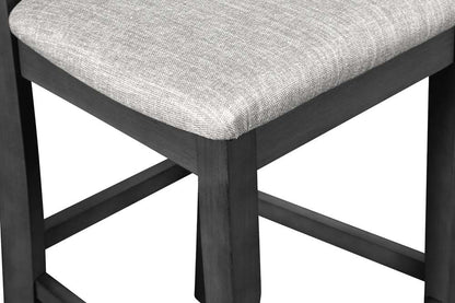 New Classic Furniture - Gia Round Counter Dining 5 Pc Set - Gray - D1701-52S-GRY view 2