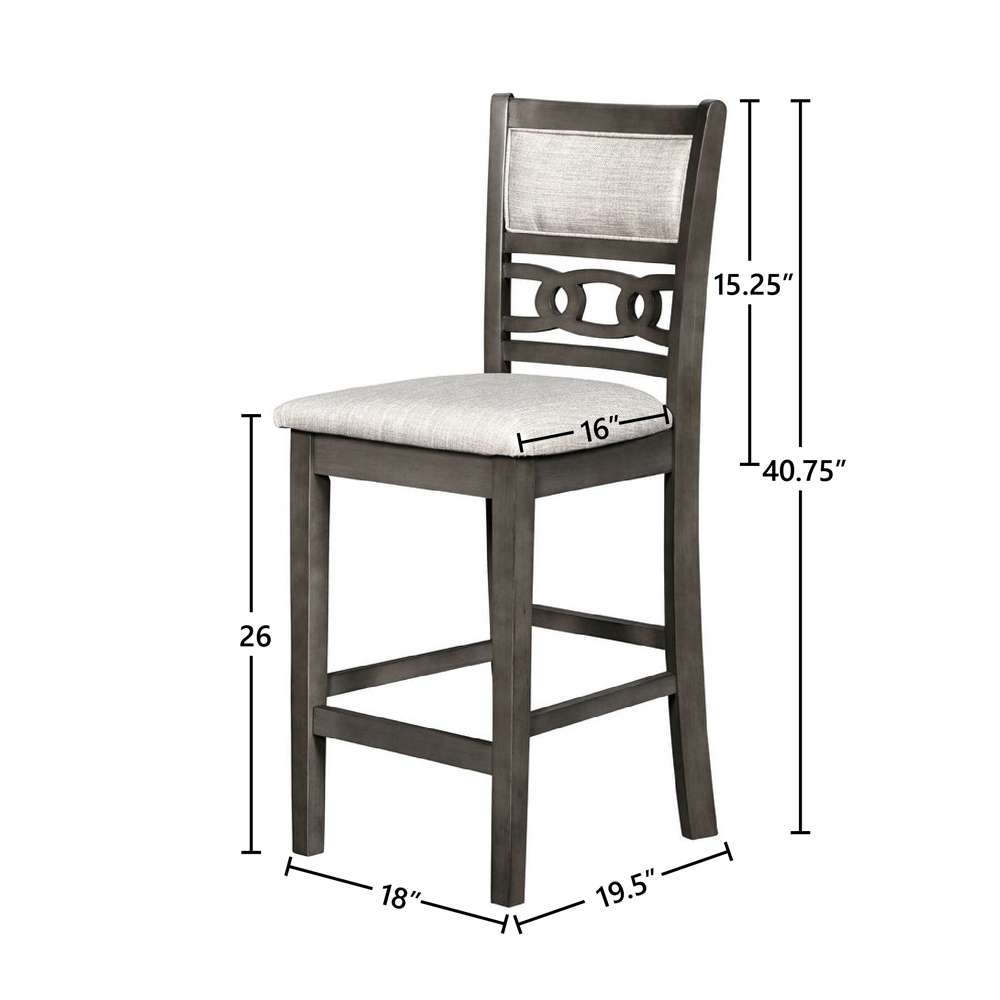 New Classic Furniture - Gia Round Counter Dining 5 Pc Set - Gray - D1701-52S-GRY view 3