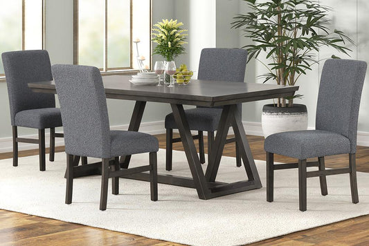 New Classic Furniture - High Line Dining Table And 4 Gray Chairs - 40-4125-DG4C view 1