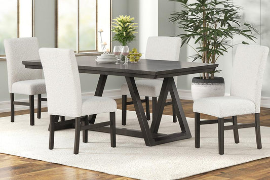New Classic Furniture - High Line Dining Table And 4 White Chairs - 40-4125-DW4C veiw 1