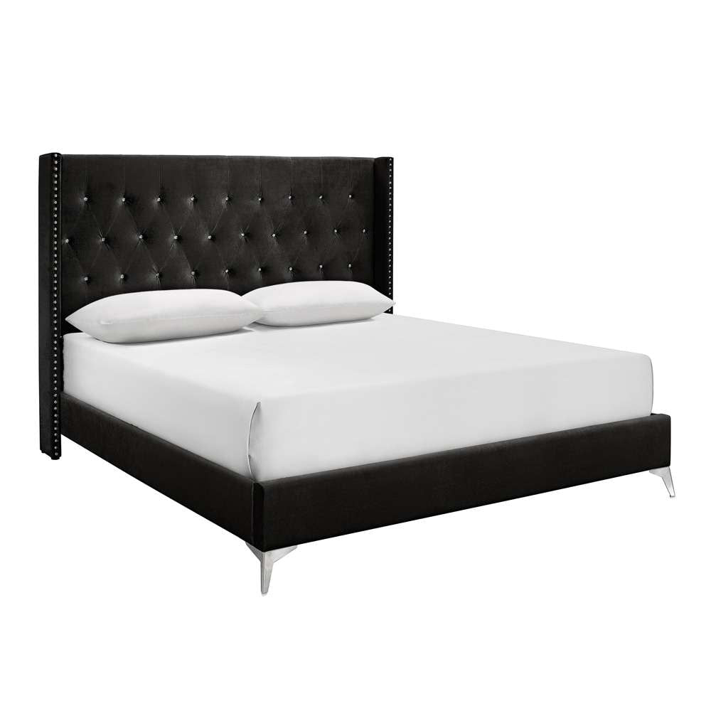 New Classic Furniture - Huxley 5/0 Queen Bed Black - 00-3365-300 veiw 2