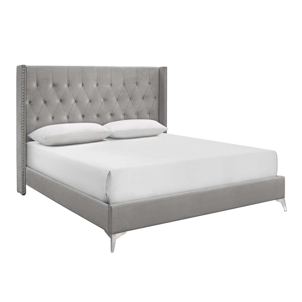 New Classic Furniture - Huxley 5/0 Queen Bed  Gray - 00-3365G-300 veiw 2