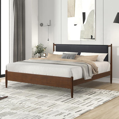 New Classic Furniture - Ian 6/6 King Platform Bed (Hb,Fb,Rls,Slts) - Cherry - B2423-100 veiw 1
