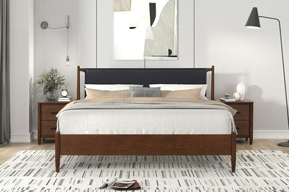 New Classic Furniture - Ian 6/6 King Platform Bed (Hb,Fb,Rls,Slts) - Cherry - B2423-100 veiw 2