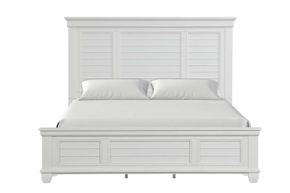 New Classic Furniture - Jamestown  - 5/0 Queen Bed W /Storage - Wht - 00-B2118S-300 veiw 3
