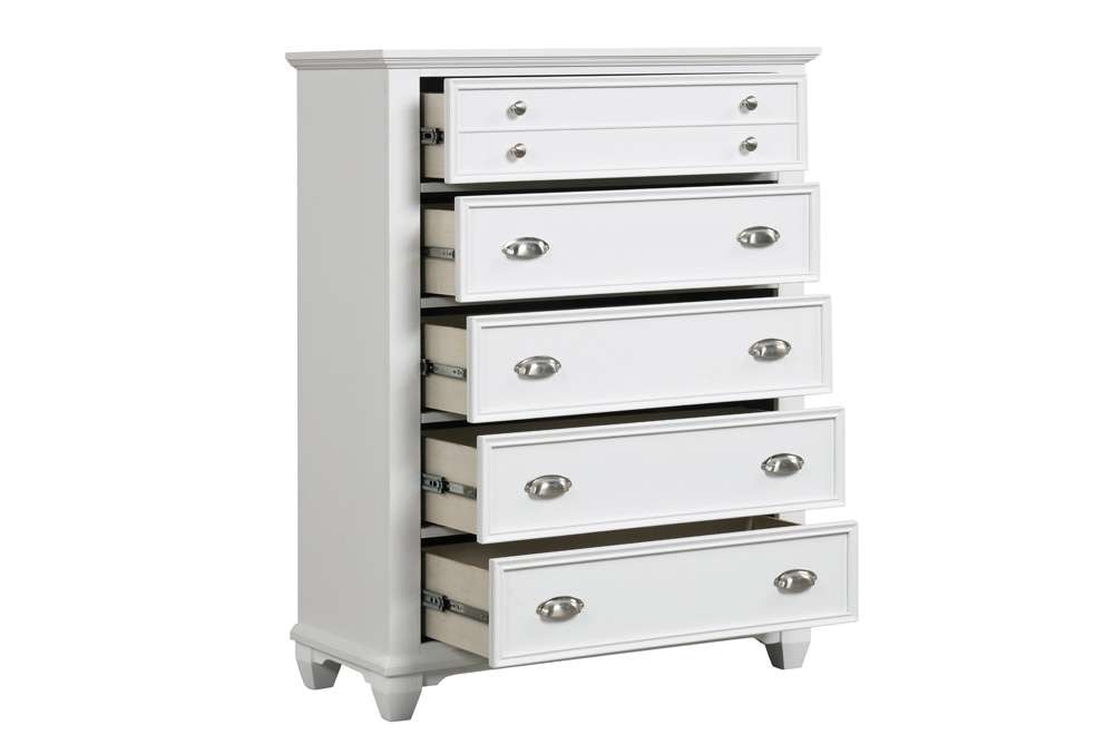 New Classic Furniture - Jamestown Chest- White - B2118-070 view 5
